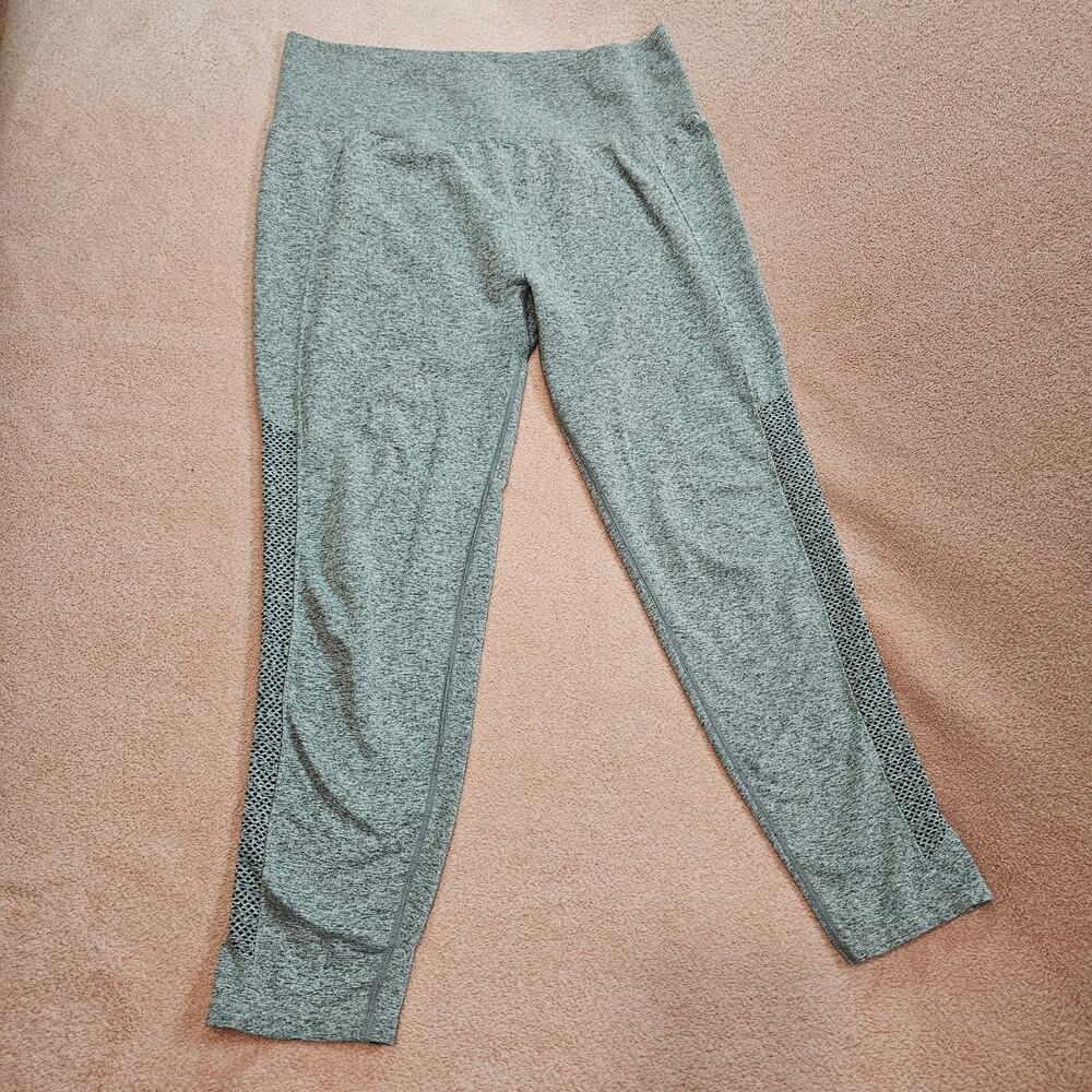 Fabletics Leggings Size XL Gray Athletic Mesh Panels